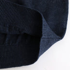WASHED HIGH COUNT LINEN POLO #NAVY [BN-25SM-023]