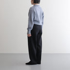 PURE MOHAIR SHAGGY POLO #SAX GRAY [BN-25FL-053]