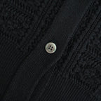 GRASSY LACE CREW NECK CARDIGAN #BLACK [BN-26SL-029]