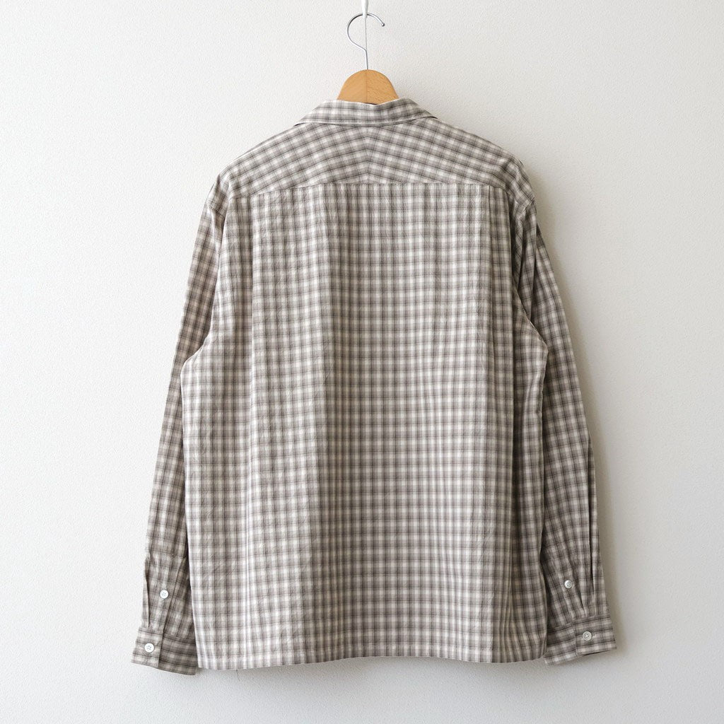 Organic Cotton Rambling Check Shirts Jacket #Beige check [6061-1104]