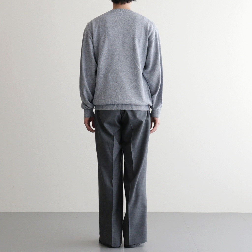 REVIVAL SILK CREW NECK #GRAYISH SAX [BN-26SM-041]