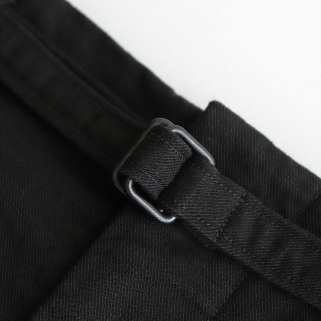 Cotton Serge Belted Skirt #InkBlack [BHSW25F7]