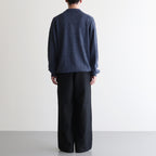 WIDE LEG EASY PANTS #CHAMBRAY BLACK [M25C12PT02C]