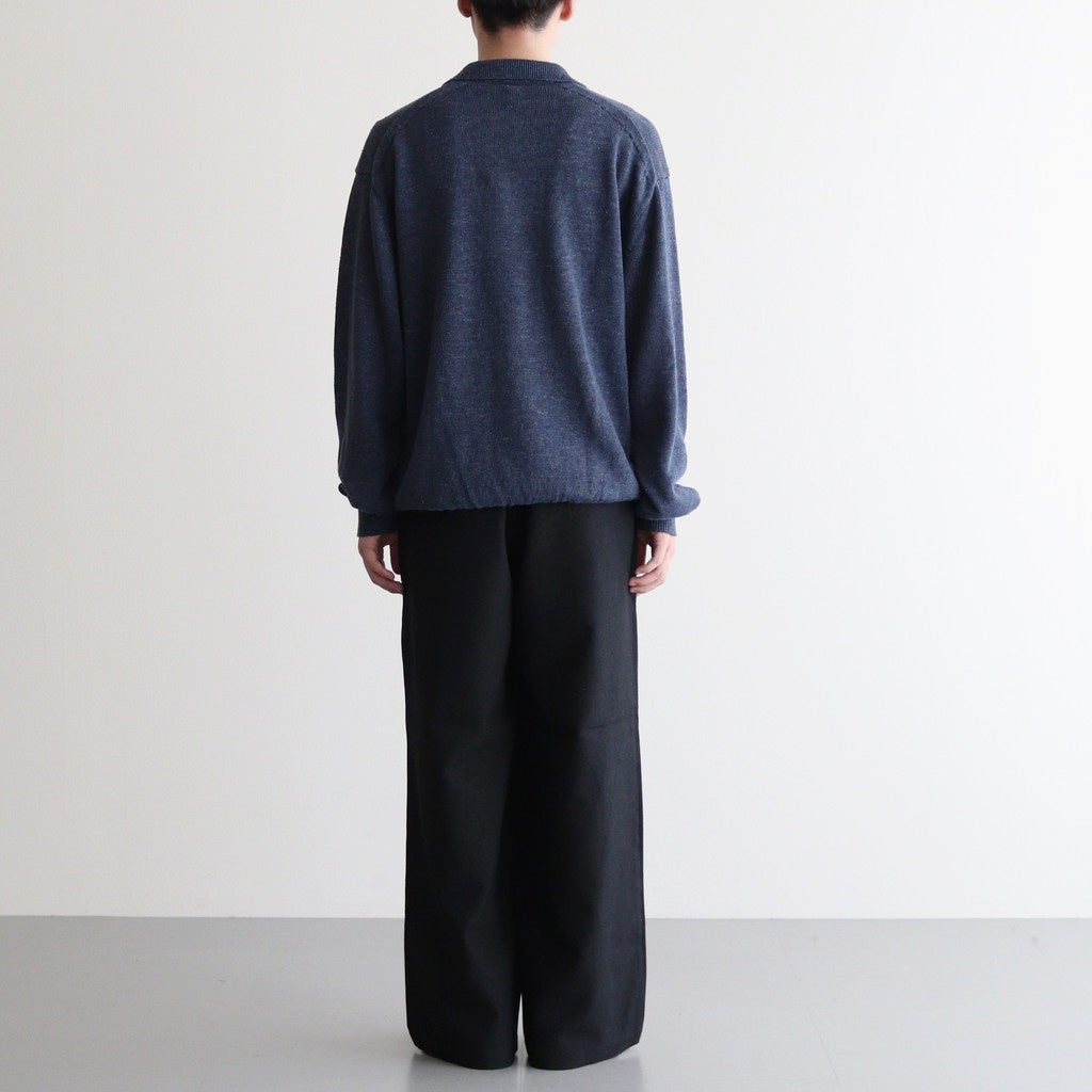 WIDE LEG EASY PANTS #CHAMBRAY BLACK [M25C12PT02C]
