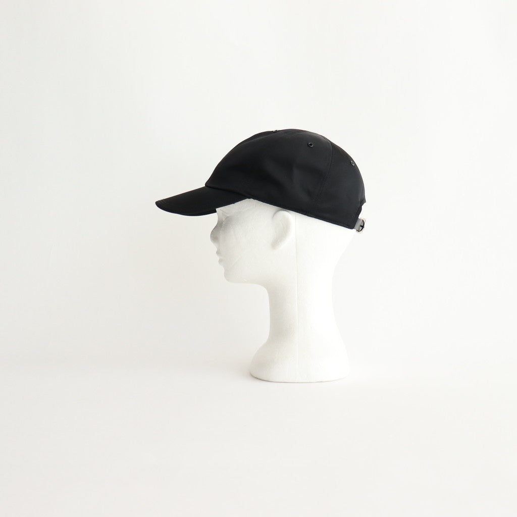NYLON TWILL CURVED VISOR CAP #BLACK [Y01011]