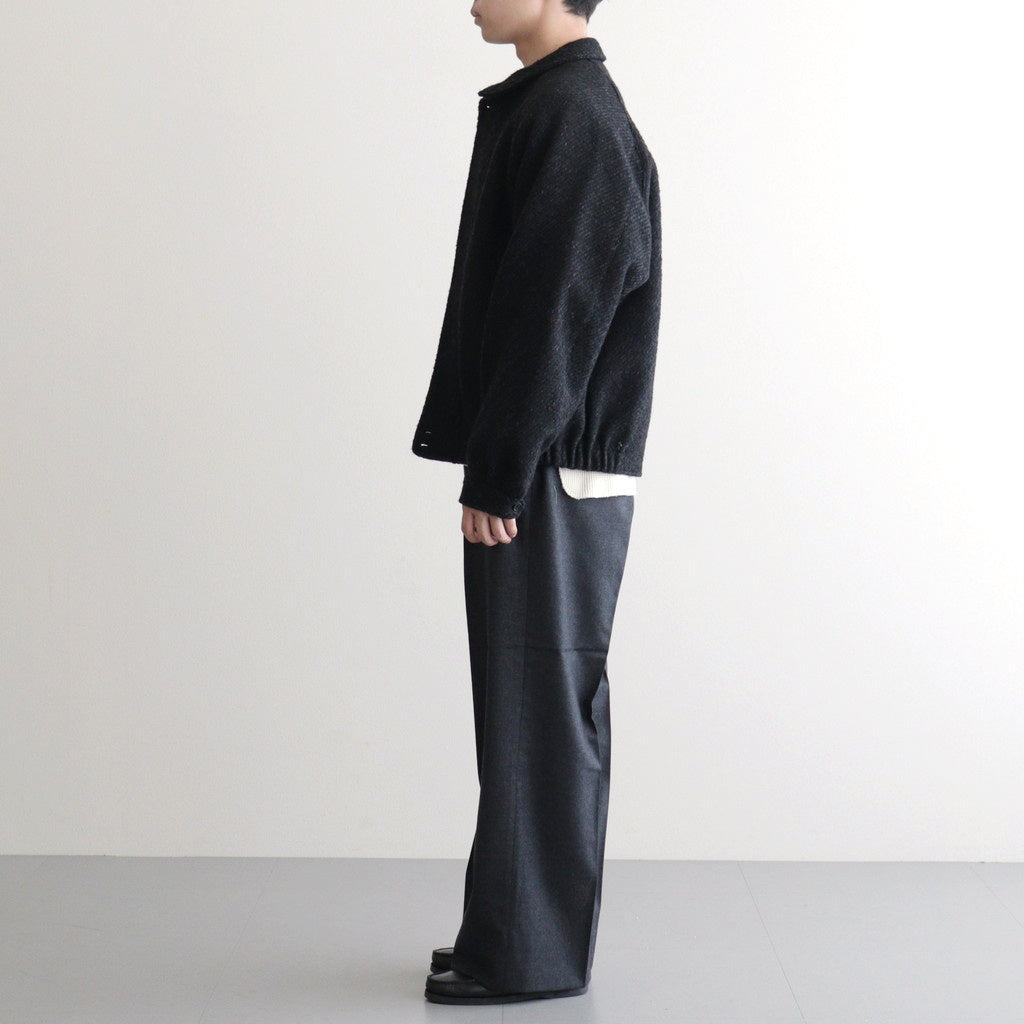 ROUND-COLLAR MOTORING JACKET #ONYX [252OJ-JK04]