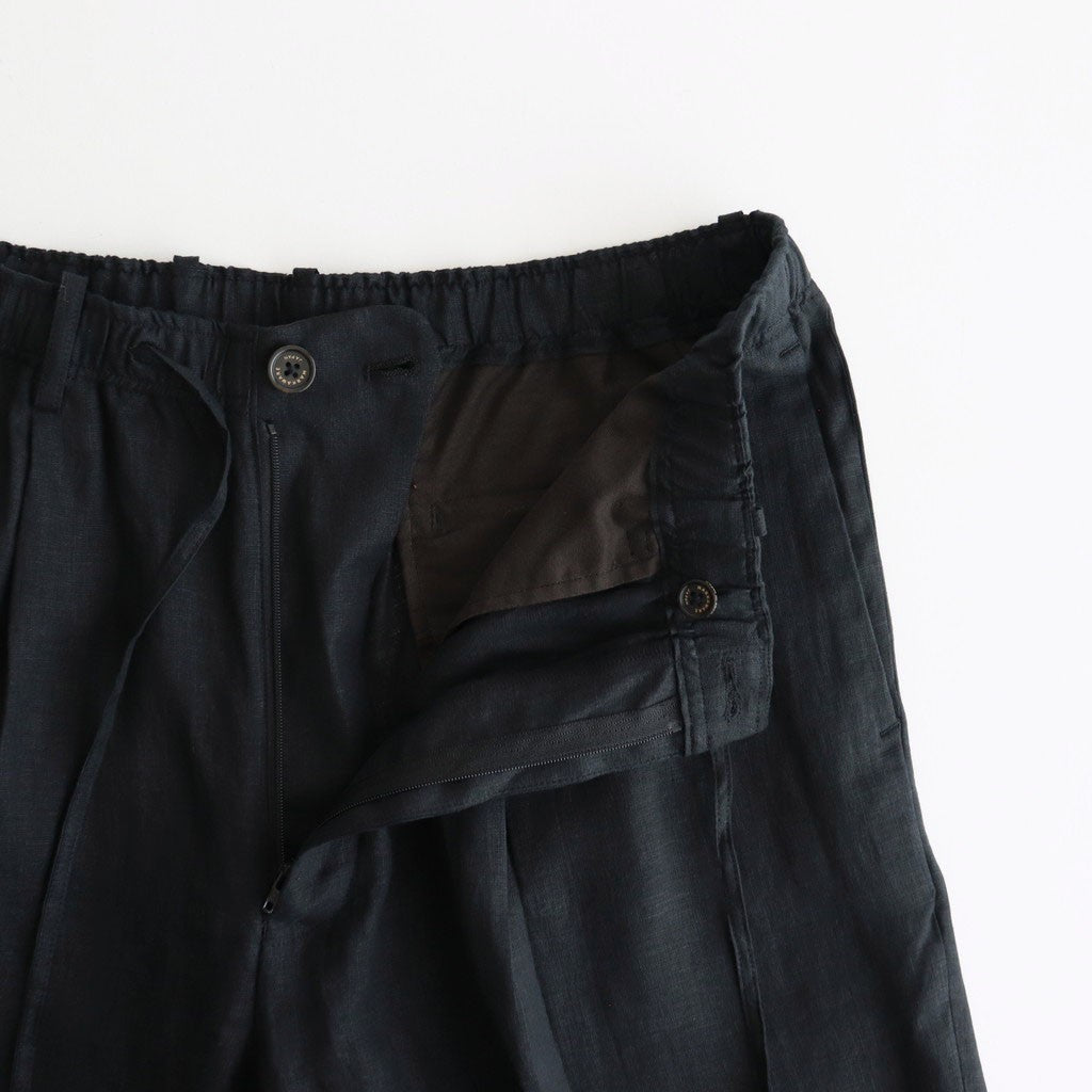 CLASSIC FIT TWO TUCK EASY TROUSERS #BLACK [A25B05PT01C]