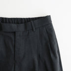 DOUBLE PLEATED SEMI EASY TROUSERS #CHARCOAL [A26C07PT02C]