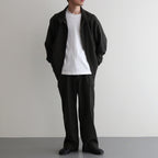 HOPSACK WIDE POCKET TROUSERS #FOREST [PMAT-PT06]