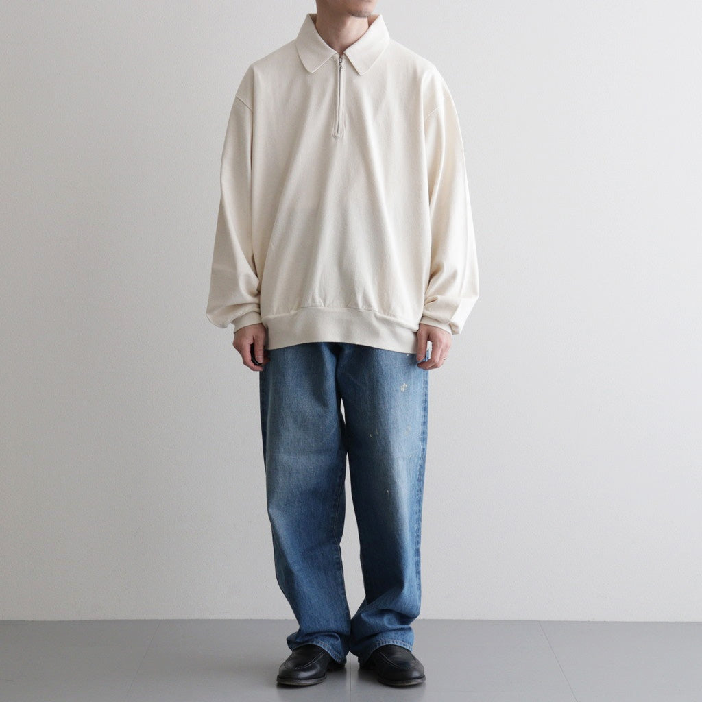 Co/Silk Nep Harf-Zip P/O #Ivory [BHS25S037S26]