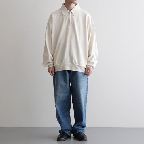 Co/Silk Nep Harf-Zip P/O #Ivory [BHS25S037S26]