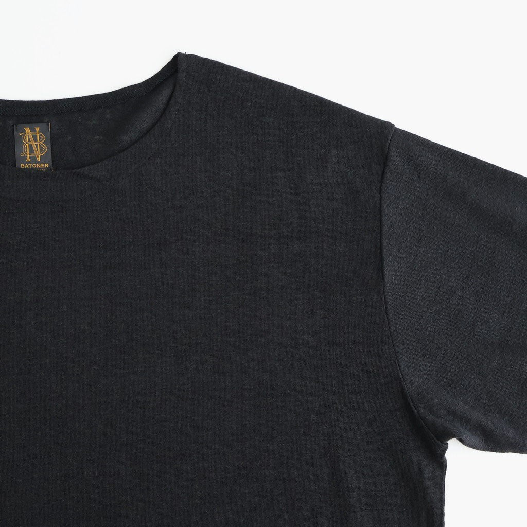 NORMANDY LINEN BASQUE SHIRT #BLACK [BN-26SM-072]