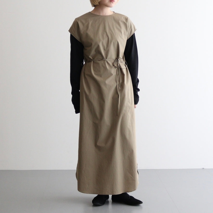 Chambray Sleeveless Dress #OliveBeige [BHSW25S10]