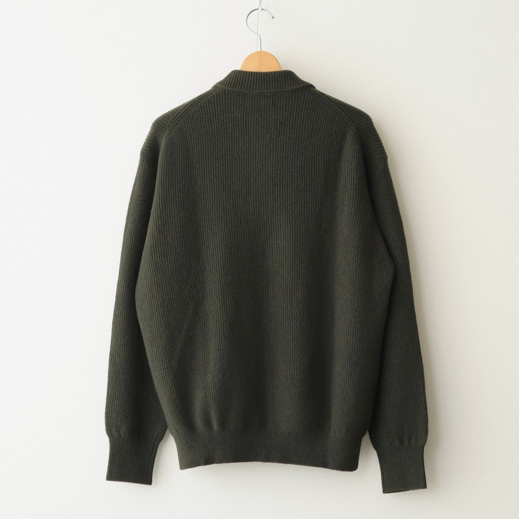 Wool Harf Cardigan ST Polo #KHAKI [NEP-AW2404]