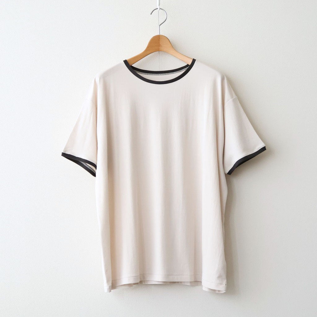PIMA MOKLODI RINGER TEE #STONE × BROWN [26S-BIS-CS61]