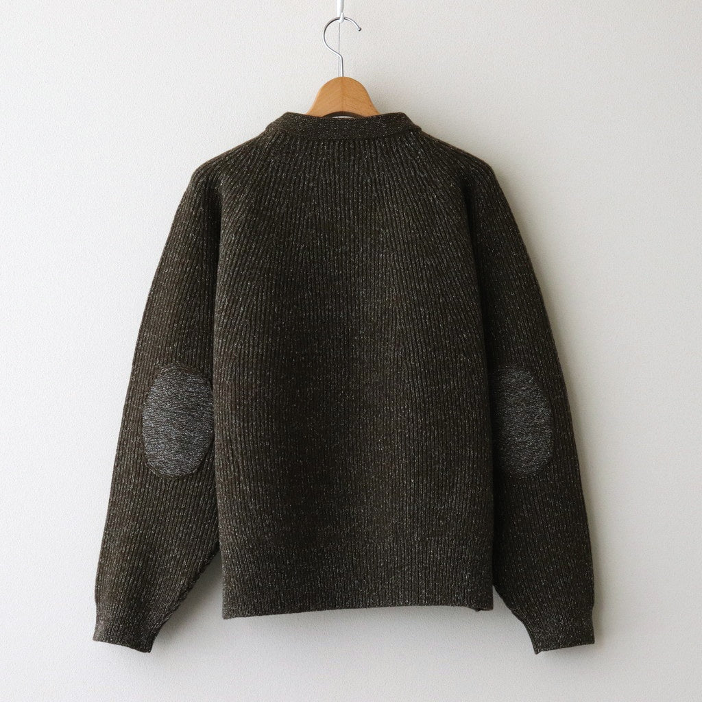 SILK NEP WOOL MOCK-NECK SWEATER #OLIVE STONE [242OJ-KN04]