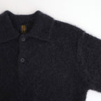 PURE MOHAIR SHAGGY POLO #CHARCOAL BLUE [BN-25FL-053]