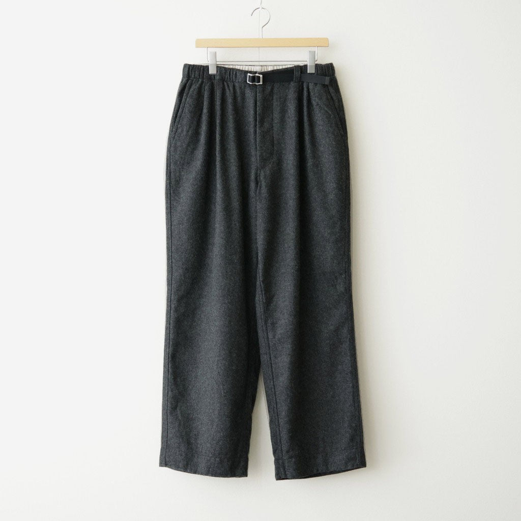 Wool Nylon Melton Pants #Charcoal [S26FC053]