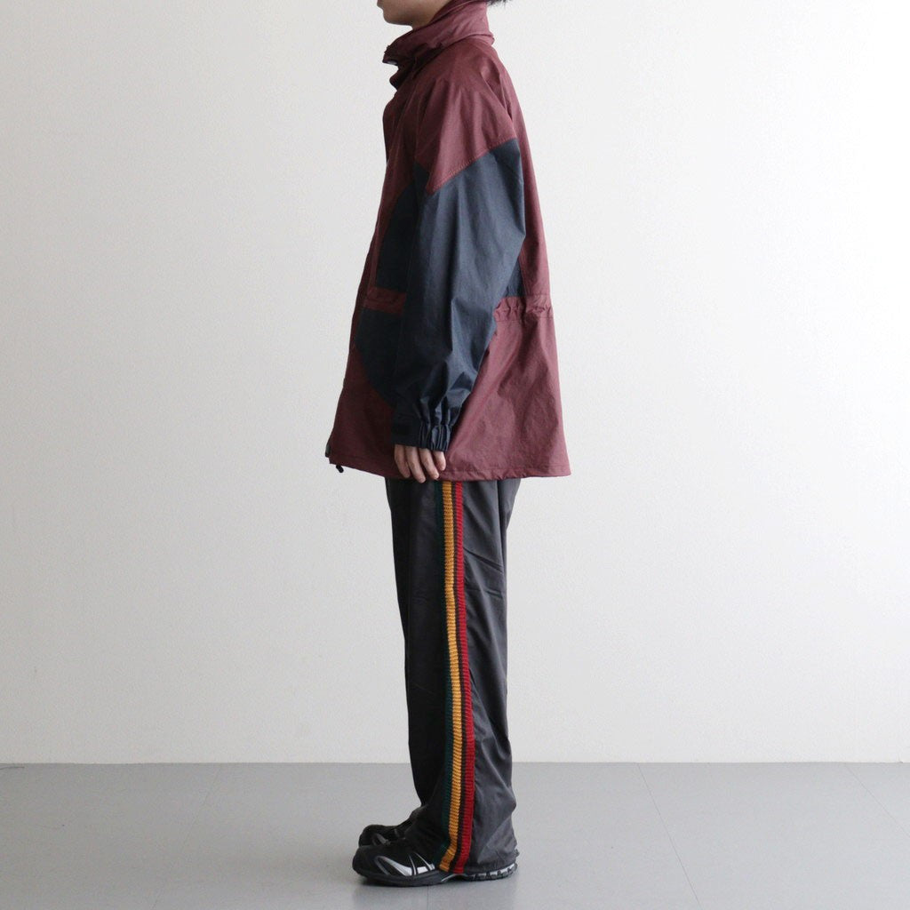 HOODED WIND BREAKER WAXFINISH #WINE/NAVY [DNS26B01-B]