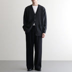 BABY ALPACA KURUMI TENJIKU V CARDIGAN #CHARCOAL [BN-25FM-059]