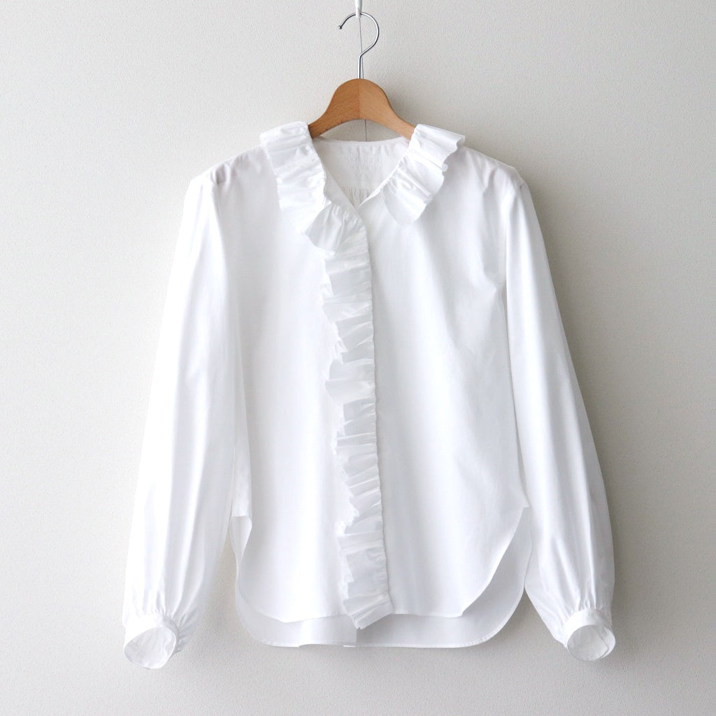 BOURRIENNE COTTON TYPEWRITER RUFFLE BL / NAMI #WHITE [16851 50110]