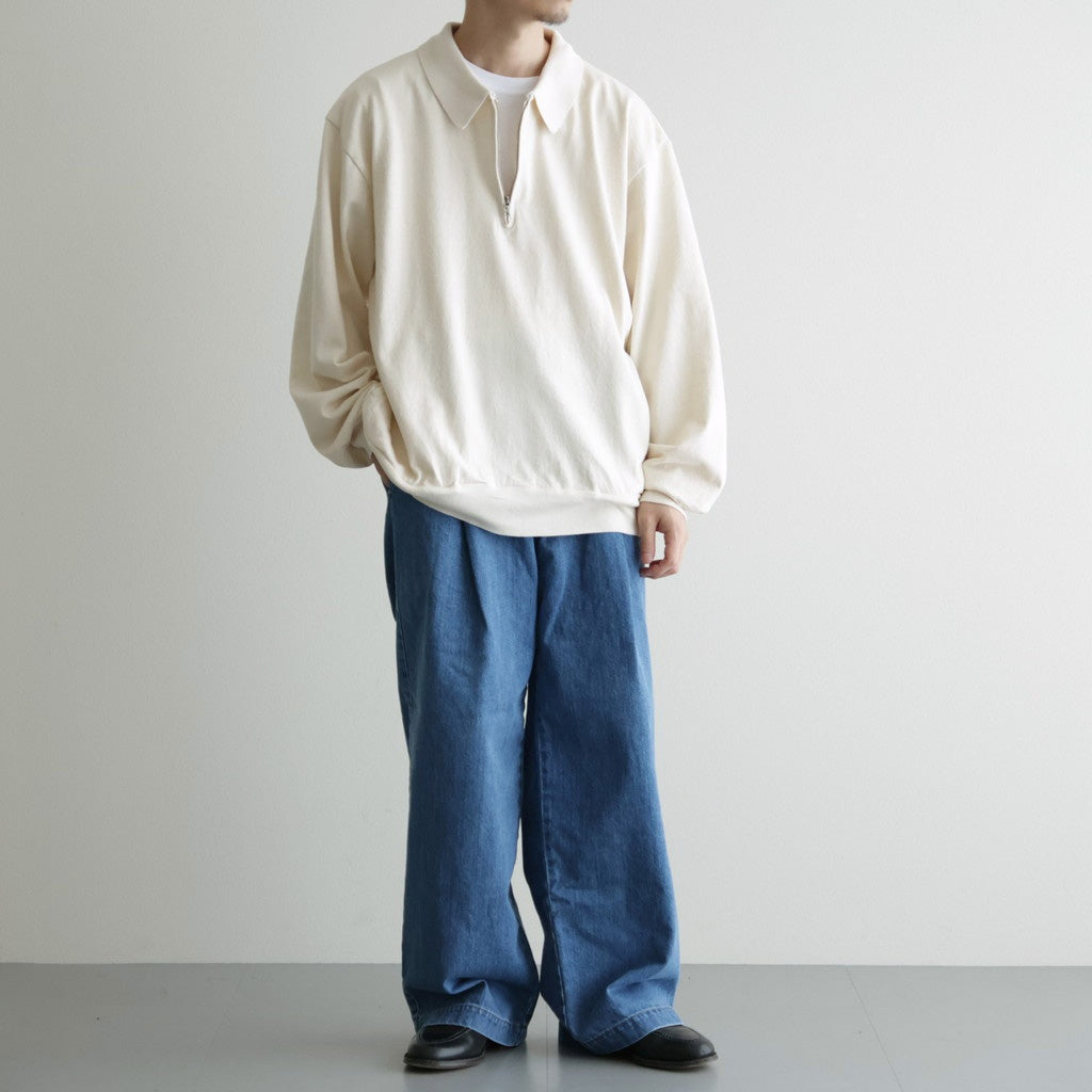 Co/Silk Nep Harf-zip P/O #Ivory [BHS25S037F26]