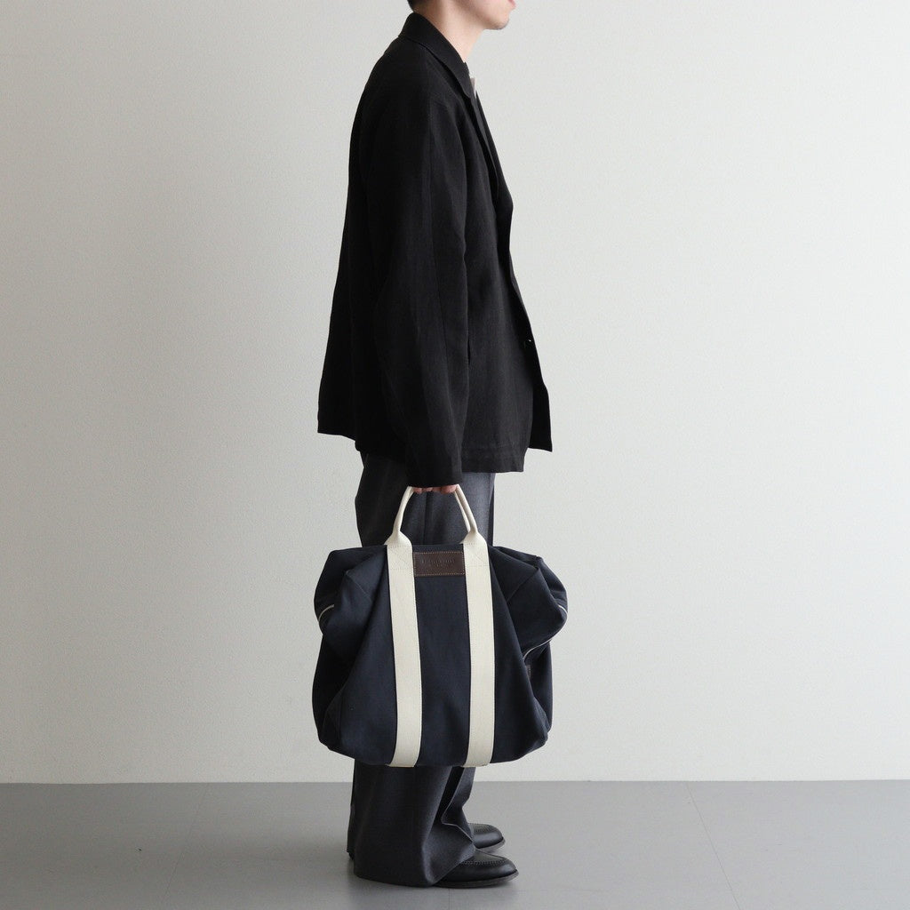 DUCK CLOTH BOSTON BAG #FADE NAVY [PMAT-AC02]