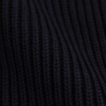 SOLID WOOL RIB CREW NECK #NAVY [BN-24FM-042]