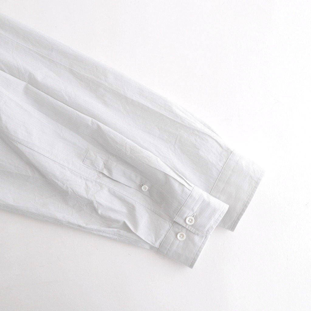 Cottton Silk Check Standard Shirt #White Check [NEP-SS2645]