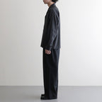 DOUBLE POCKET OPEN COLLAR SHIRT #GRAY STRIPE [M26A11SH01C]