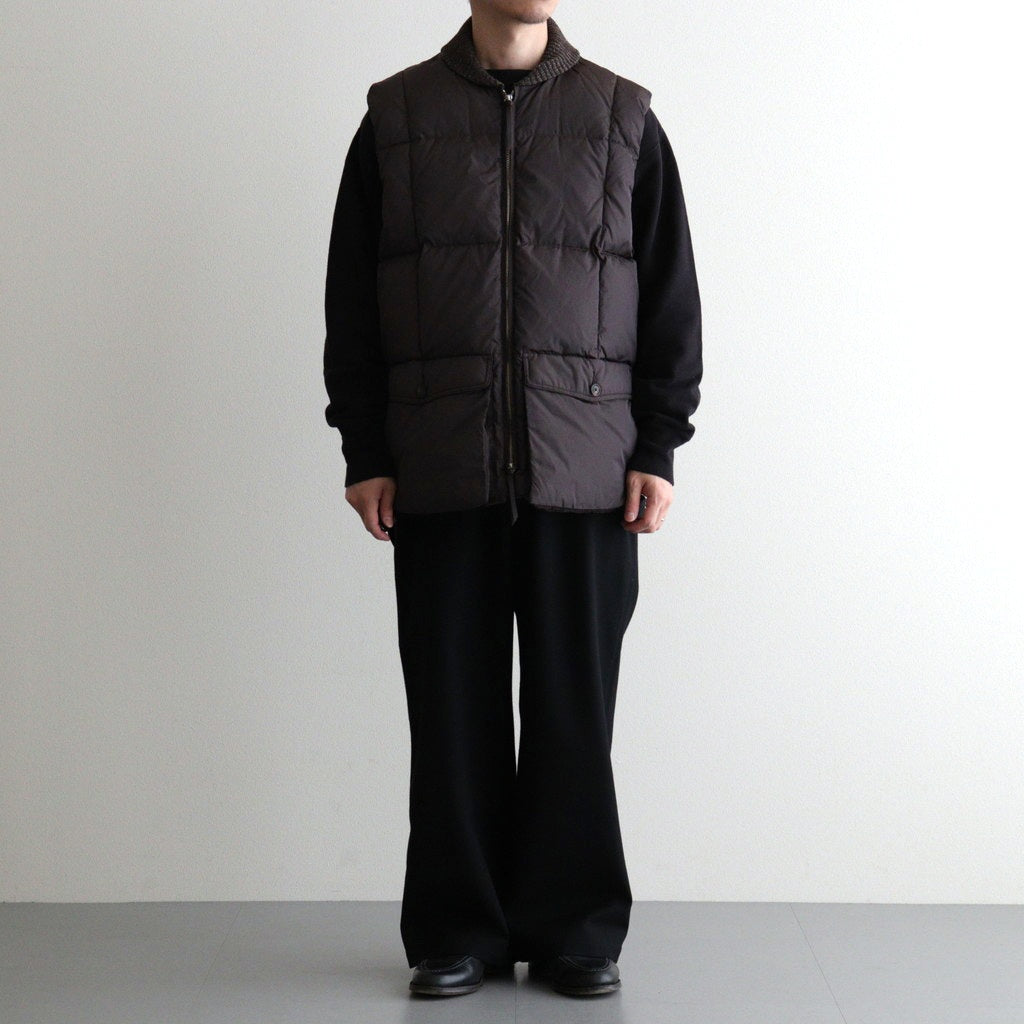 HIGH-COUNT SILK PUFF VEST #WHISKY [252OJ-VT02]