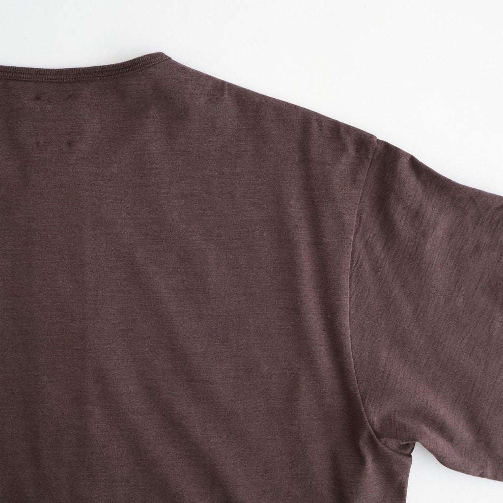 SLUB MIX SLEEPING LONG SLEEVE T-SHIRT #BROWN [BN-26SM-049]