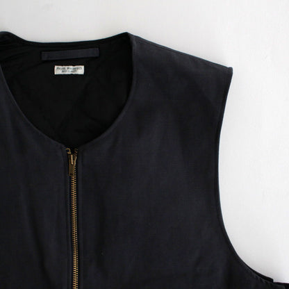 DUCK CLOTH WORKADAY VEST #FADE NAVY [PMAS-VT02]