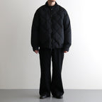 HIGH-COUNT SILK MITTEN PUFF JACKET #BLACK [252OJ-JK13]