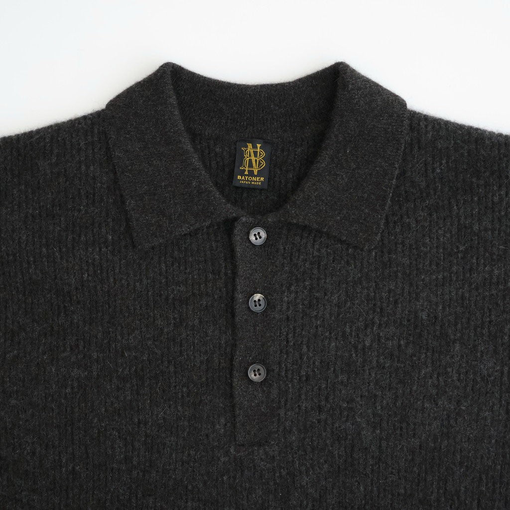 CASHMERE FOX POLO #CHARCOAL [BN-26FM-061]