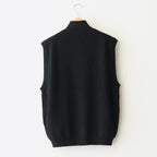 SUPER HIGH TWIST WOOL DRIVERS VEST #BLACK [BN-24FM-032]