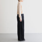 WASHED HIGH COUNT LINEN POLO SKIPPER #CREAM [BN-25SL-022]