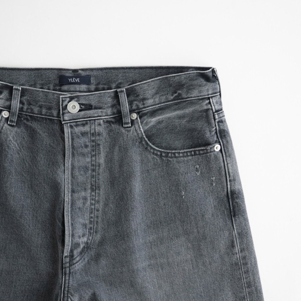 USED-FINISHED 13.5oz STRAIGHT DENIM #020 CHARCOAL [17062 40027]
