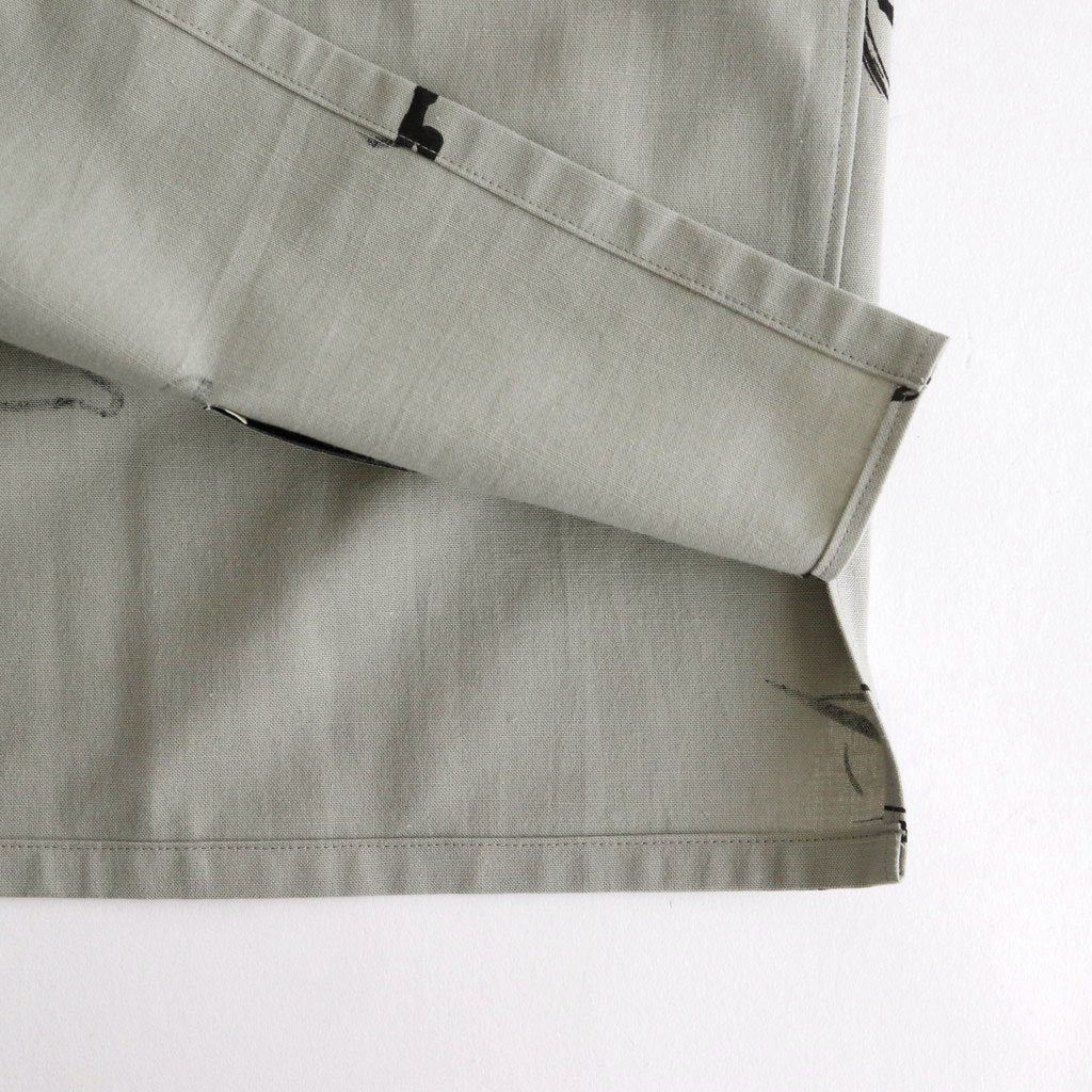 ORIGINAL PRINTED OPEN COLLAR SHIRTS (Animal Drawing) Long-sleeve #CELADONN [251OJ-SH18]