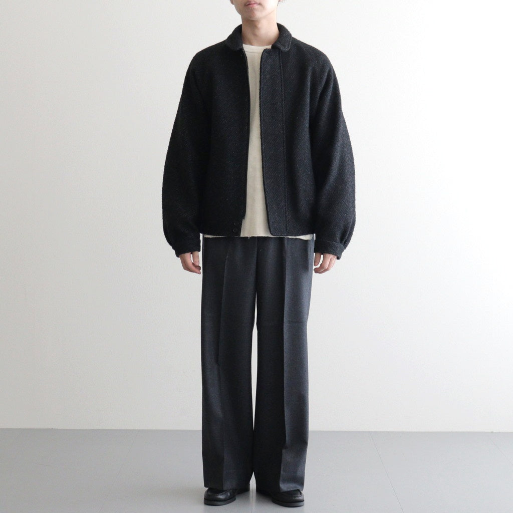 ROUND-COLLAR MOTORING JACKET #ONYX [252OJ-JK04]