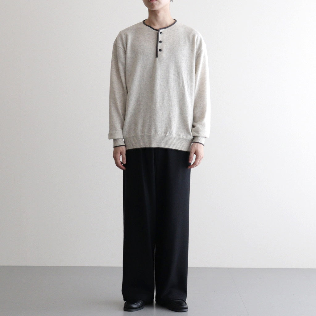 Cashmere Henleyneck - Diffusion Exclusive #Lt.Gray×Charcoal [NEP-AW2520B]