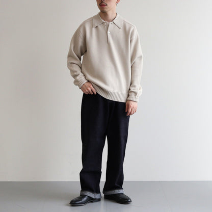 KNIT POLO #ECRU [PMAS-KN04]