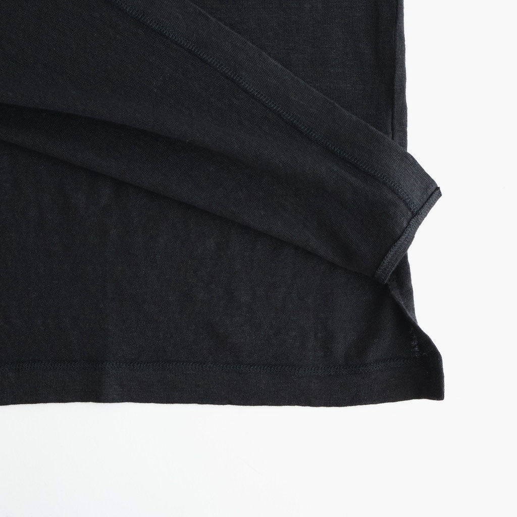 NORMANDY LINEN BASQUE SHIRT #BLACK [BN-26SM-072]