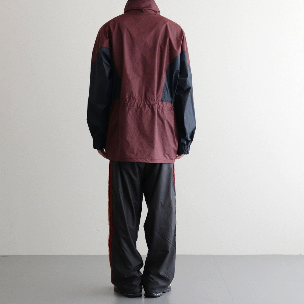 HOODED WIND BREAKER WAXFINISH #WINE/NAVY [DNS26B01-B]