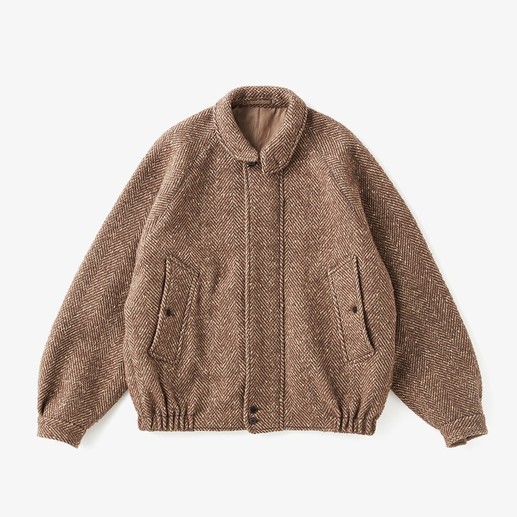 ROUND-COLLAR MOTORING JACKET #WHEAT [252OJ-JK04]