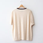NORMANDY LINEN T-SHIRT #BEIGE×BROWN [BN-26SM-071]