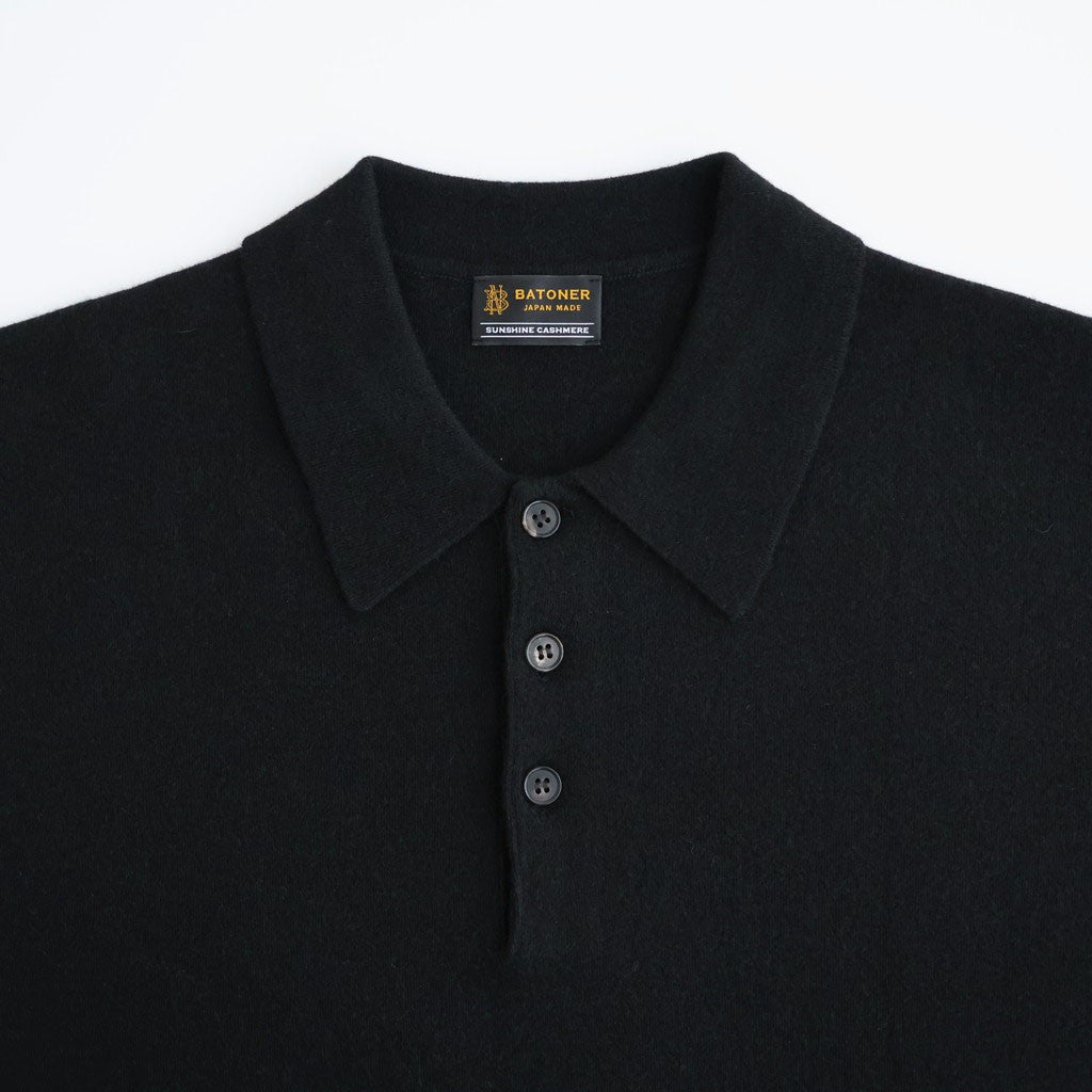 SUNSHINE CASHMERE POLO #BLACK [BN-26FM-059]