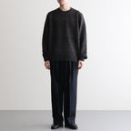 DOUBLE PLEATED WIDE TROUSERS #BLACK [A25C15PT02C]