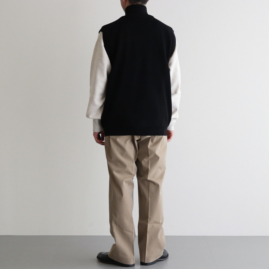 SUPER HIGH TWIST WOOL DRIVERS VEST #BLACK [BN-24FM-032]