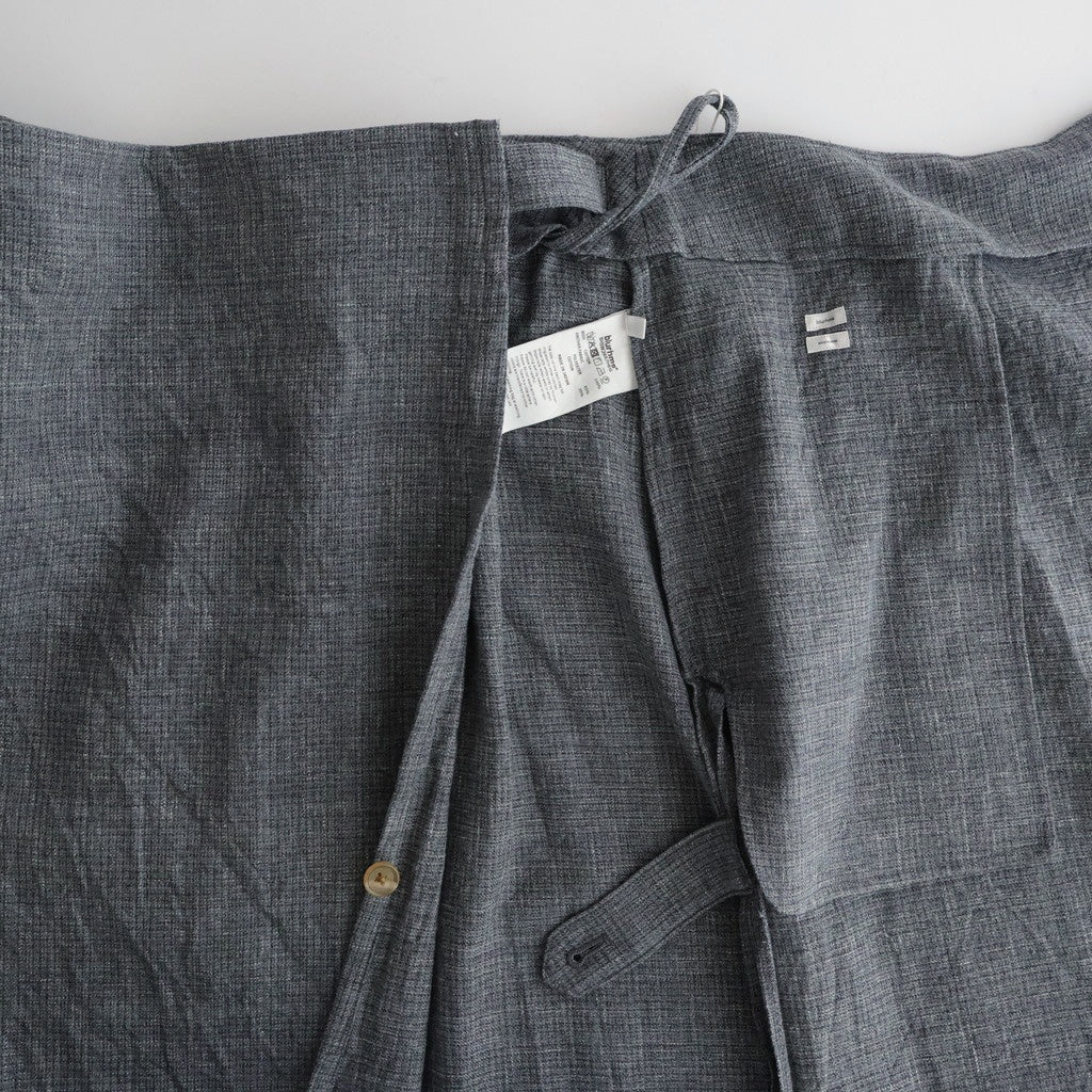 Mix Heather Cotton Wrap Belted Skirt #HeatherCharcoal [BHSW26S7HEG]